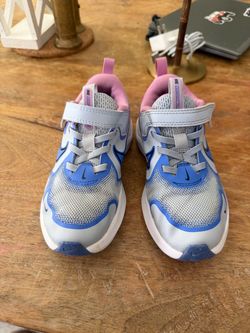 Nike Kids Sneakers Gray Blue Pink