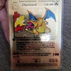 Golden Charizard Card