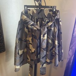 Women camouflage print skirt 