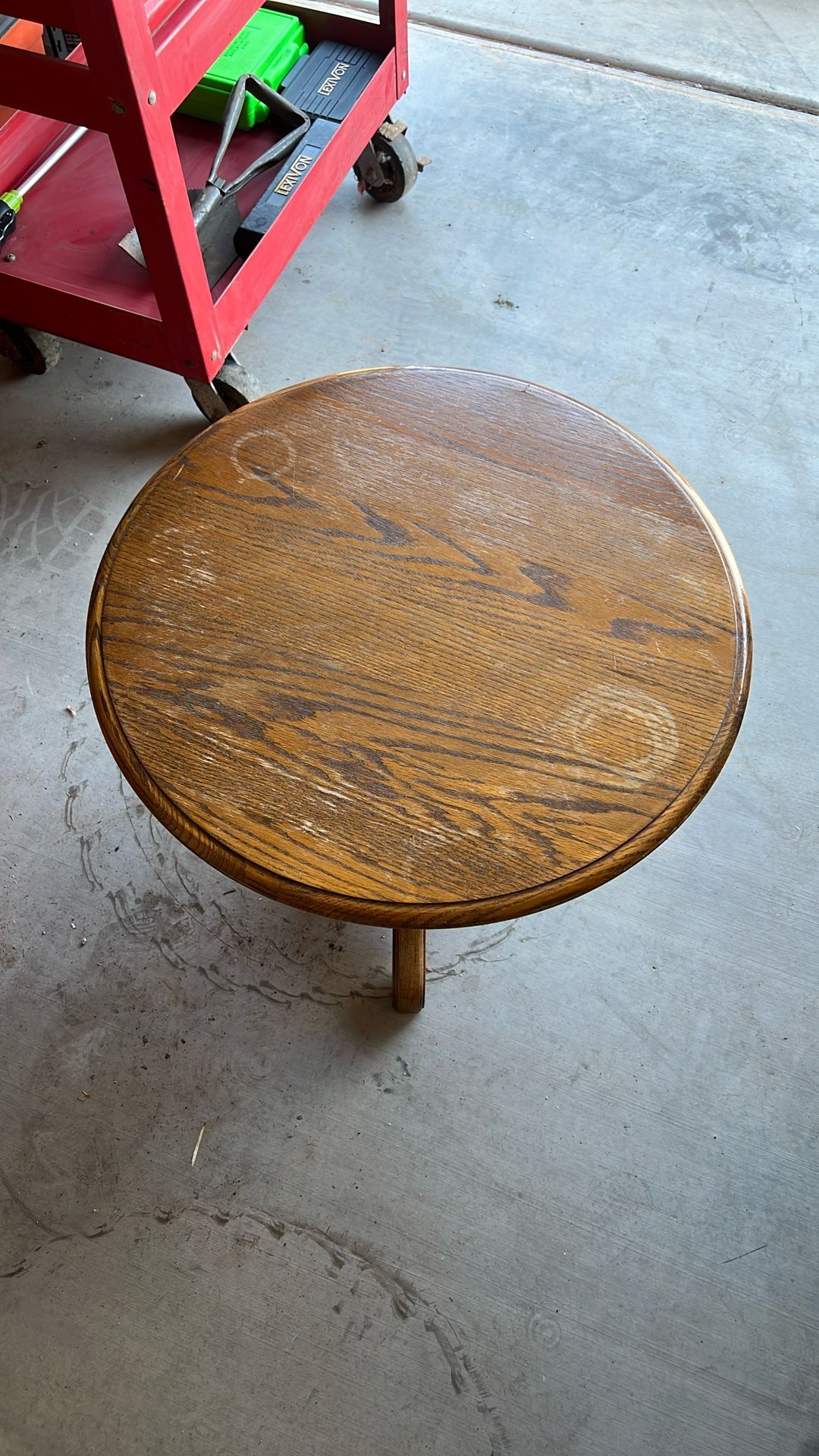 Wooden Round End Table