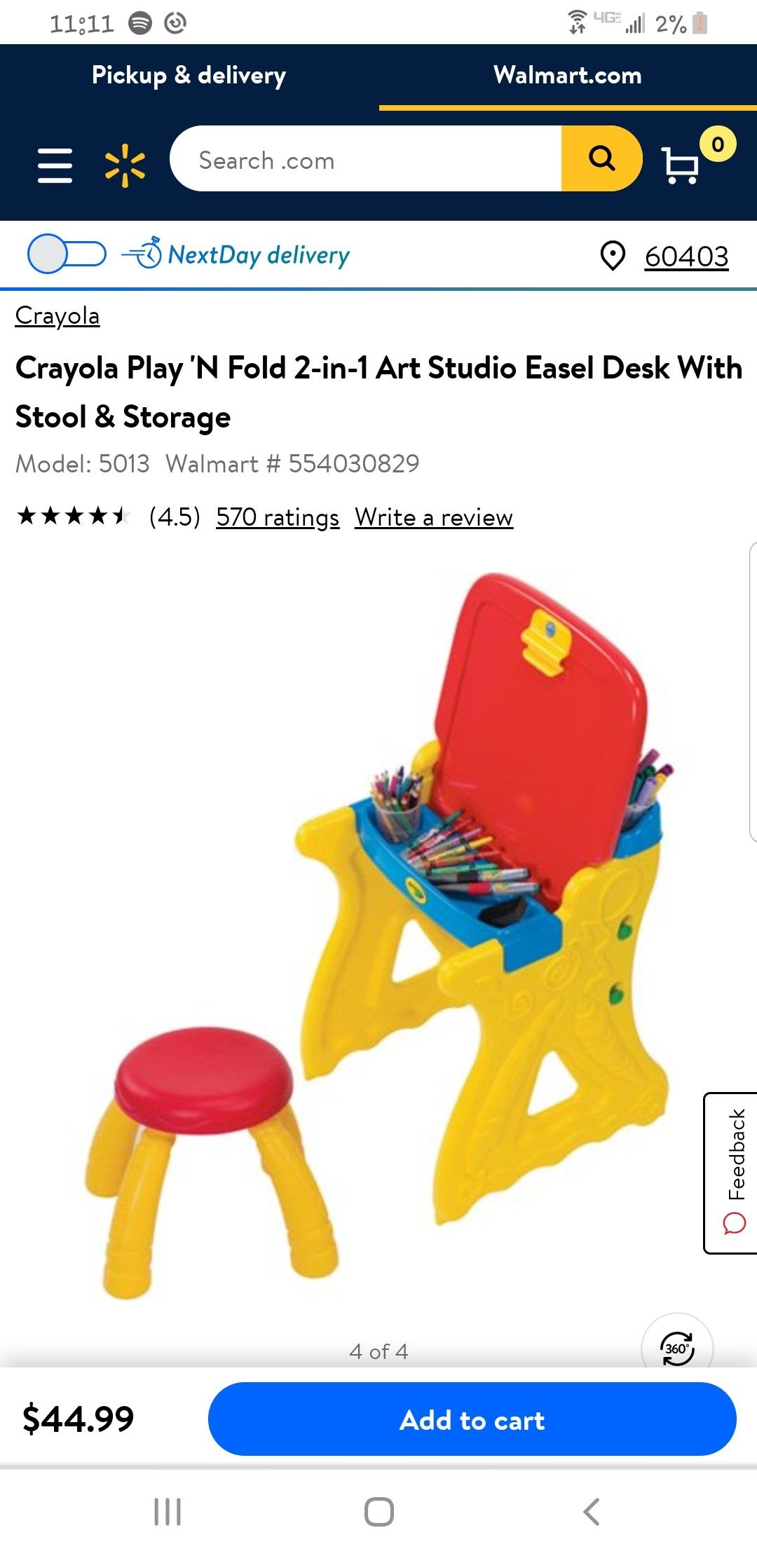 Crayola Art Kids Desk with Chair