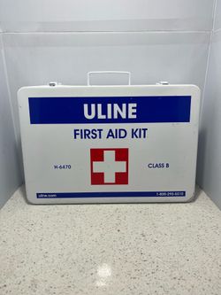 New Vintage ULINE First Aid Kit empty box metal