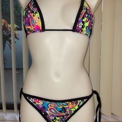 La Costanera Neon Flower Power Bikini Cheeky