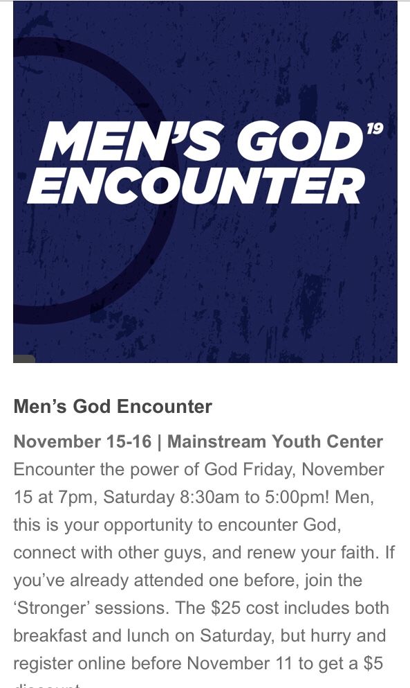 Free Tickets - Mens God Encounter (Faith Assembly Church)