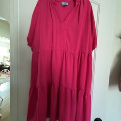 CeCe Hot Pink Dress 3X