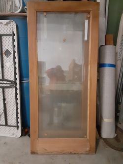 2 Nice Wood Frame Glass Doors