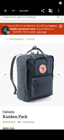 Fjällräven Kanken Backpack - Durable Vinylon Fabric, Water-Resistant, Classic Design - School, Travel