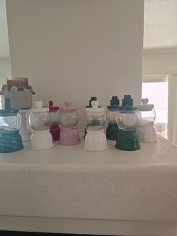 Ceramic and glass bubble gum jars $5 Each