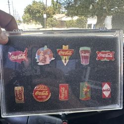 10 Vintage Coca Cola Pins 