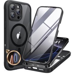 iPhone 16 Pro Max Case 6.9'' [Compatible with MagSafe] Full-Body Phone case with Built-in Glass Screen Protector& Camera Protector,Drop Proof 16 Pro M