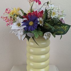 Designer vase and artificial flowers