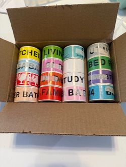 Brand New Color Coded Home Moving Room Labels
