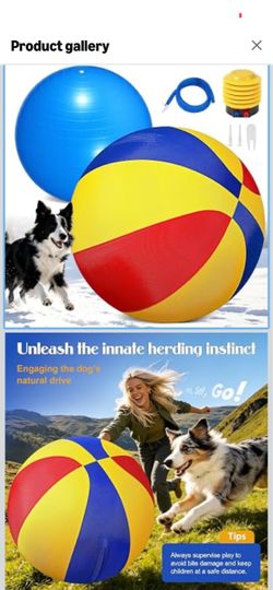 Herding Ball for Dogs & Horses, 18" Dog Herding Ball, Multicolor, M Thickened 1680D Water Resistant Herding Ball for Australian Shepherd & All Breeds,