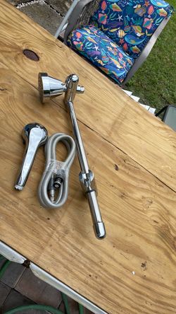 Chrome Shower System with Slide Bar and Handheld