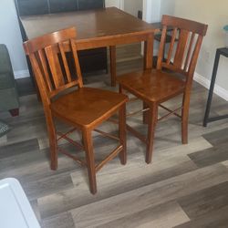 Wood Table W/chairs