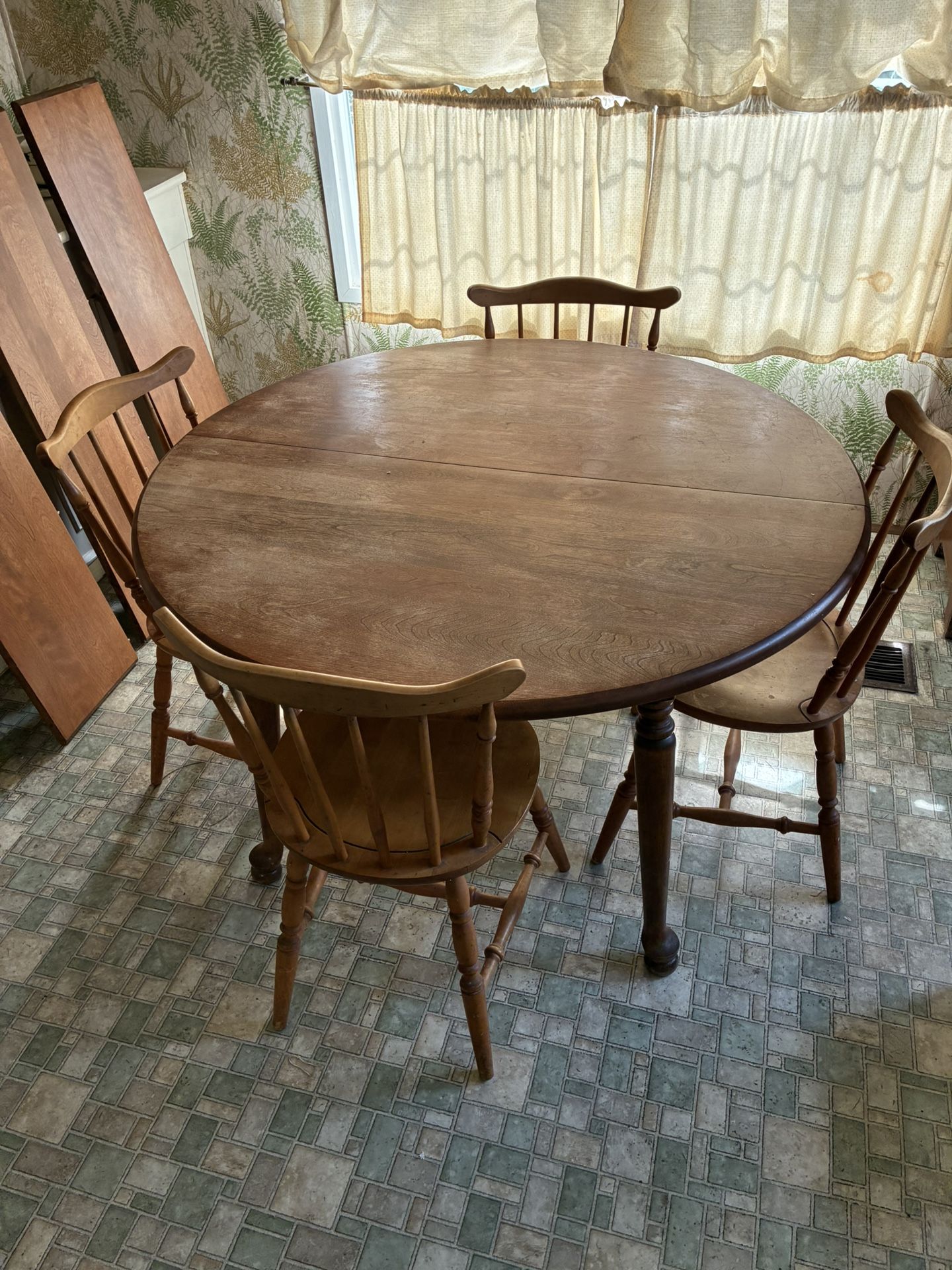 Vintage Maple Kitchen Table And Chairs