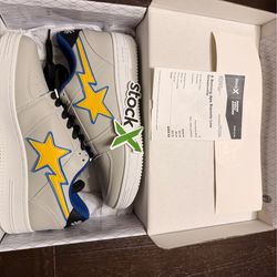 BAPE Bapesta Low Dreamville Grey Yellow Blue Men's 8