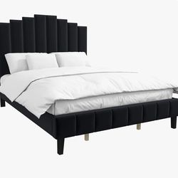 Black Queen Bed frame (reversible Frame Flat/Staggered)