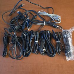 Computer Power Cord Lot Untested Sold As Is