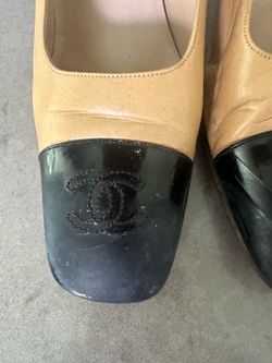 Chanel Two-Tone Cap Toe Heels