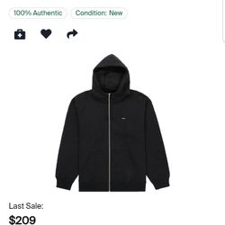 Supreme Small Box Facemask Zip Up Hooded Sweatshirt 

