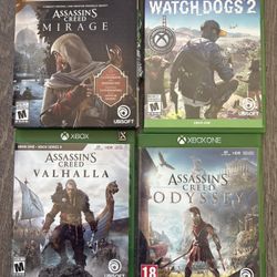 Xbox series x/xbox one New Watch Dogs 2 & Assassins Creed Bundle 4 Game bundle 