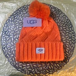 Orange Ugg Beanie One Size 