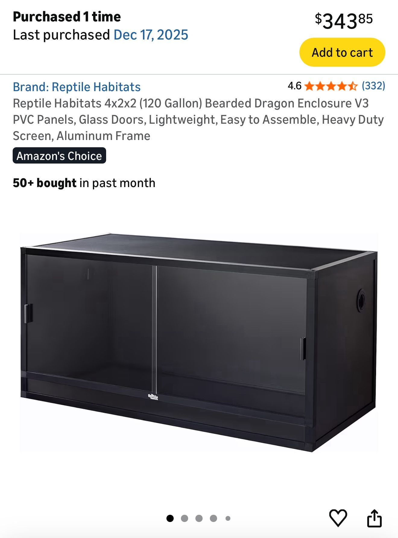 Brand New 120 Gallon Reptile Enclosure