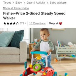 Fisher-Price 2-Sided Steady Speed Walker - Brand New In Box