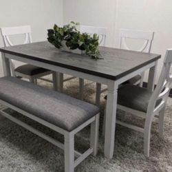 Dining Table Set With Bench