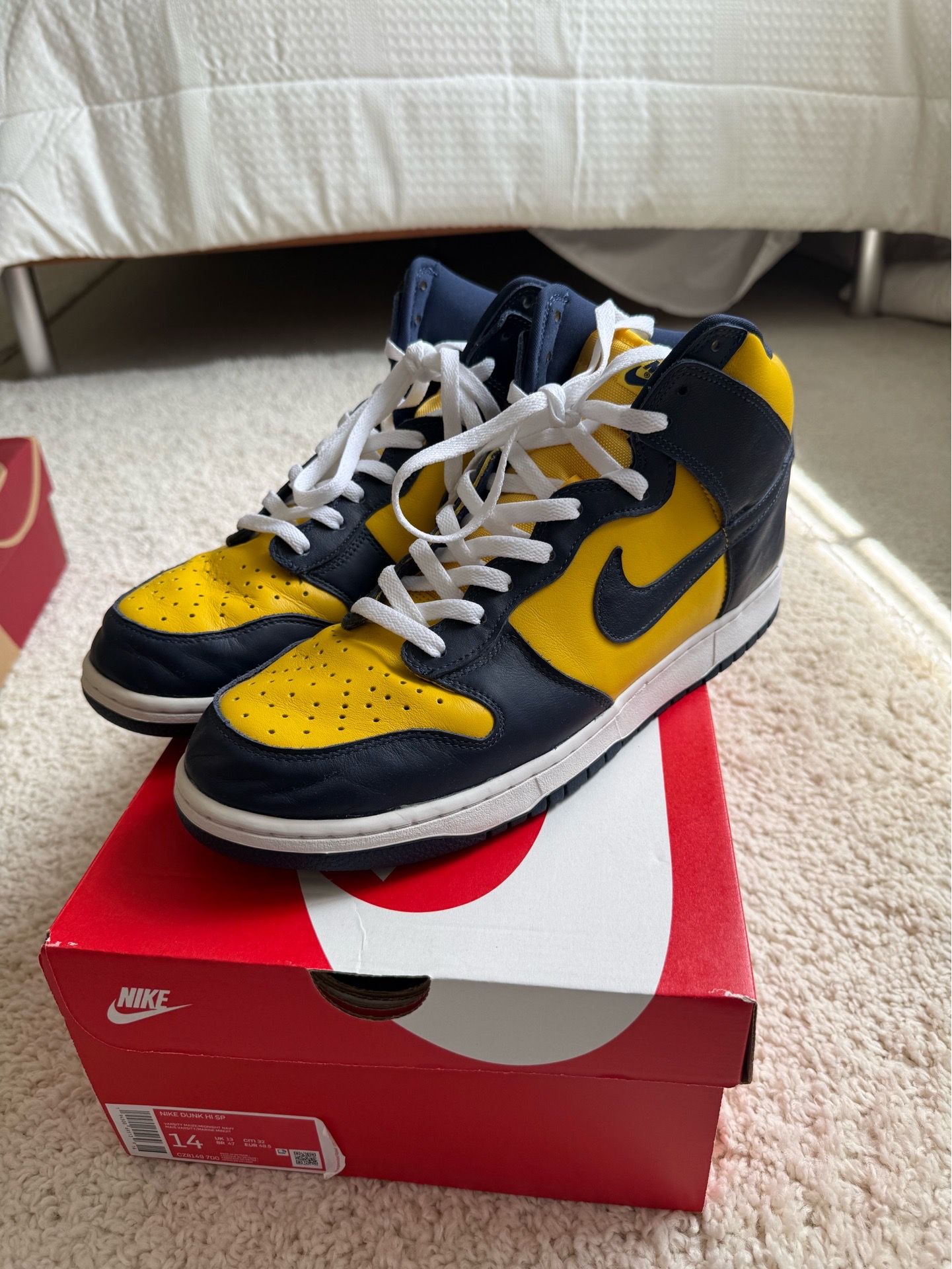 Nike Dunk High “Michigan” Size 14