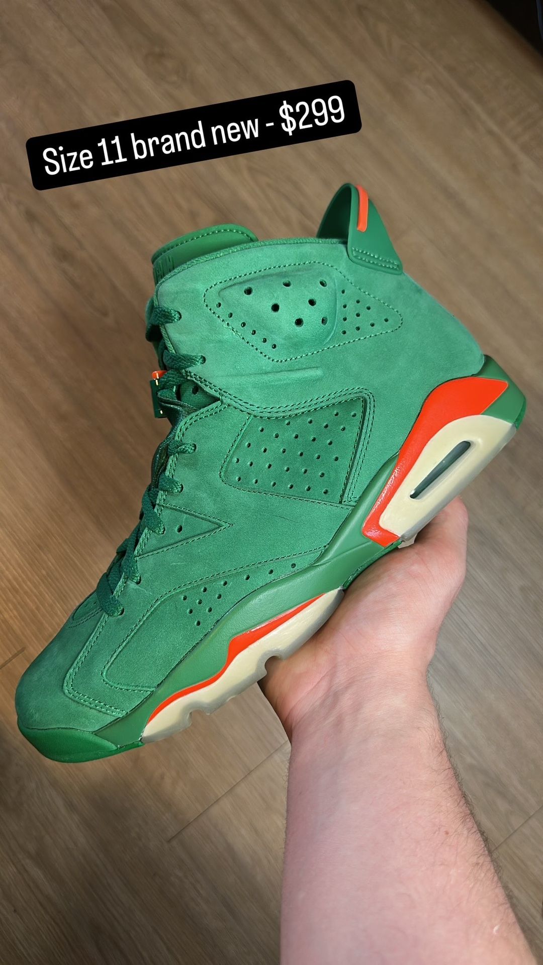 Jordan 6 Gatorade Green Size 11 Brand New