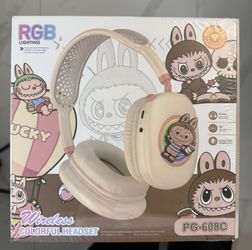 Labubu - Bluetooth Wireless Headphones (RGB lighting) Purple Available 