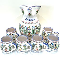 Sangria Pitcher and six cups