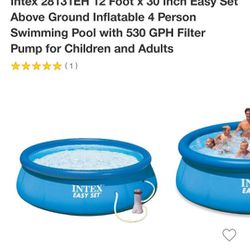 12ft Intex Above Ground Pool With Covers
