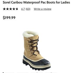 Women’s Sorel Caribou Waterproof Boots (size 8) *NEW IN BOX*