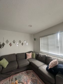Grey sectional couch