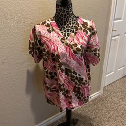 Scrub Top, Size M, $5