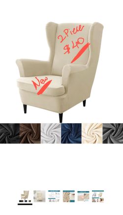 2-Piece Wingback Chair Cover – New