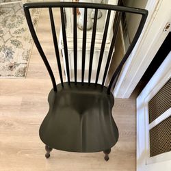 3 Large Black Chairs 