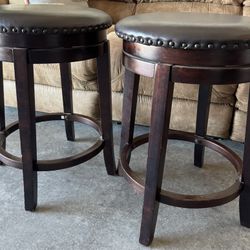 Swivel Kitchen Bar Stool - Dark Cherry