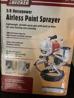 Airless Paint Sprayer 3000 PSI #62915  & 25' Hose KRAUSE & BECKER 5/8 HorsePower