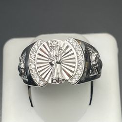 Silver 925 Size 11 Muerte Ring 