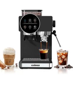 Espresso Machine with Grinder, 20 Bar Professional Expresso Coffee Machines with Milk Frother Steam Wand, Espresso Maker with 60oz Removable Water Tan