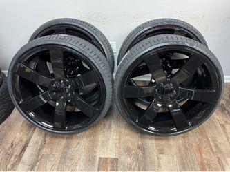 24” gloss black wheels 6x127