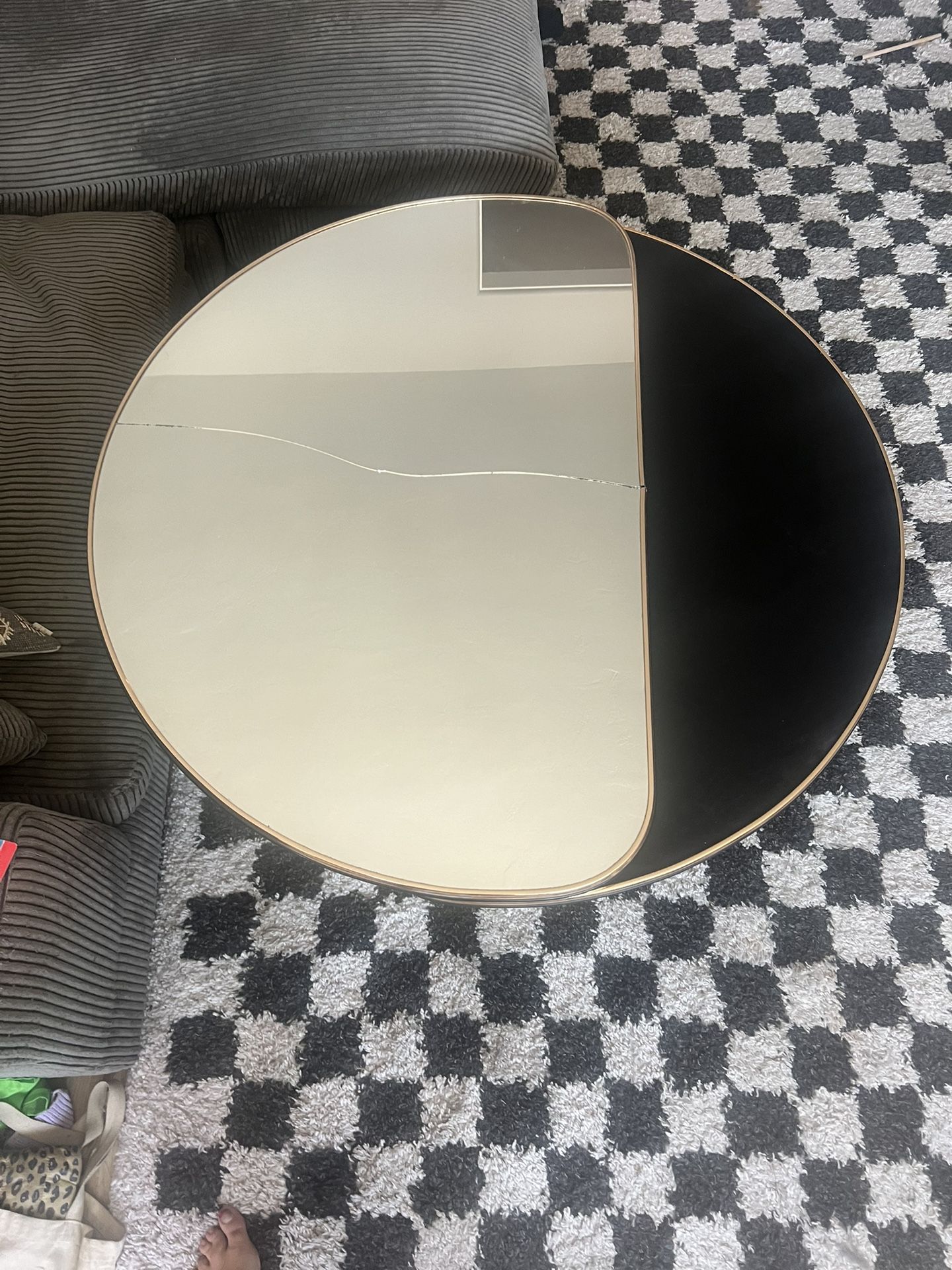 Postmodern Mirrored Coffee Table