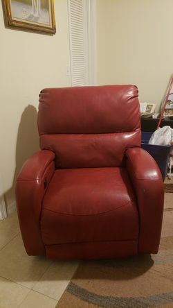 Big Red Leather Chair