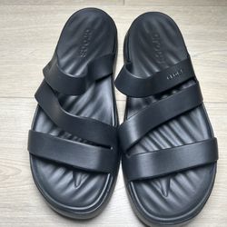 Crocs Unisex Getaway Platform Strappy Black Sandal Size 11