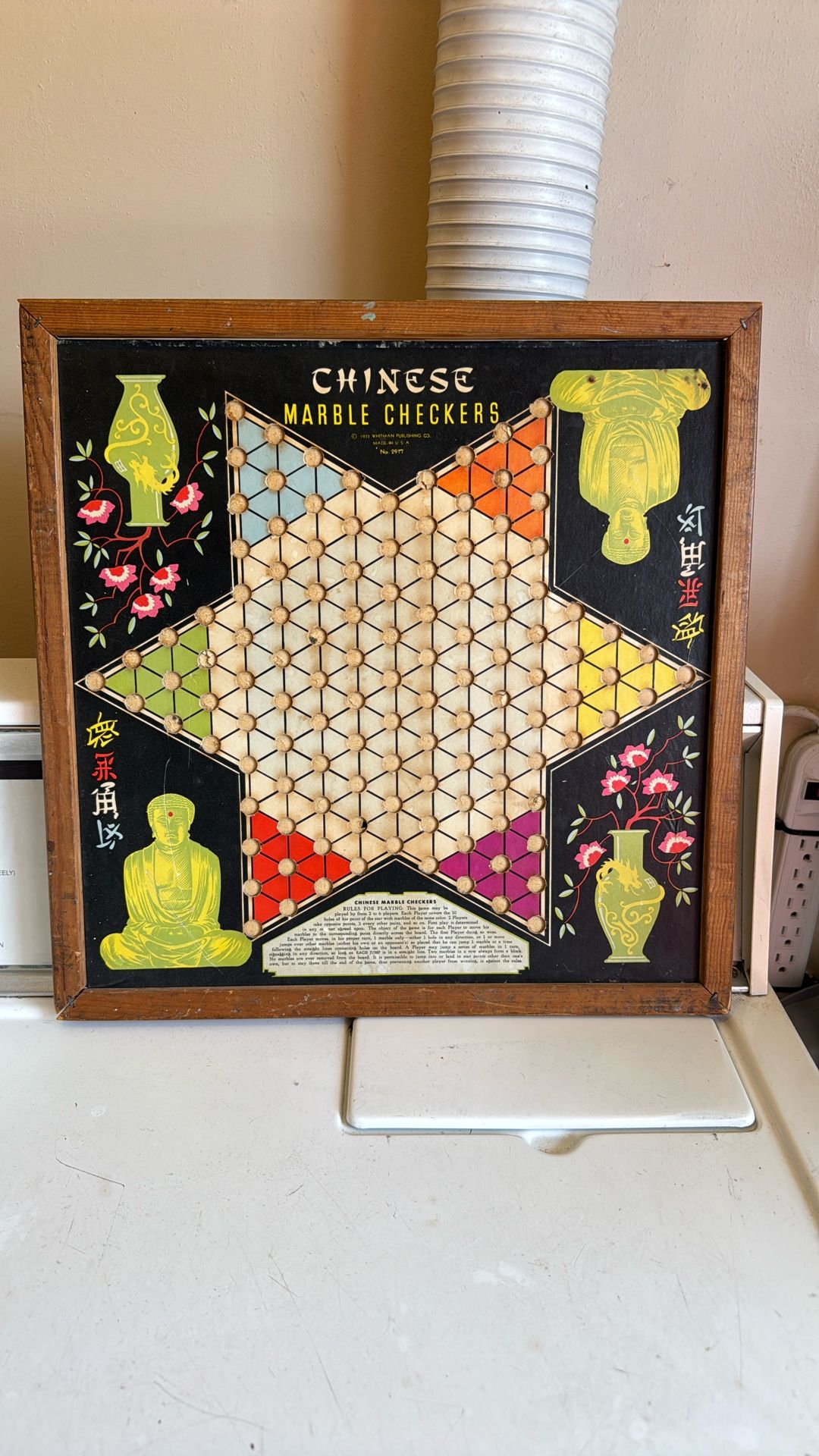 Vintage Chinese Checker Board