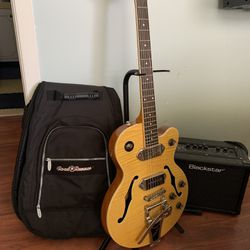 Epiphone “Wildkat” Guitar w/Bigsby and Amplifier 